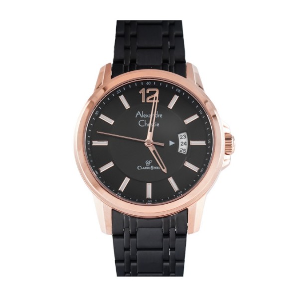 Alexandre Christie AC 8683 Rosegold Black Man MDBBRBA